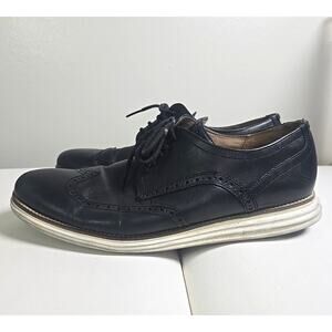 Cole Haan Originalgrand Wingtip Oxford Shoes Mens Size 12M Black Leather